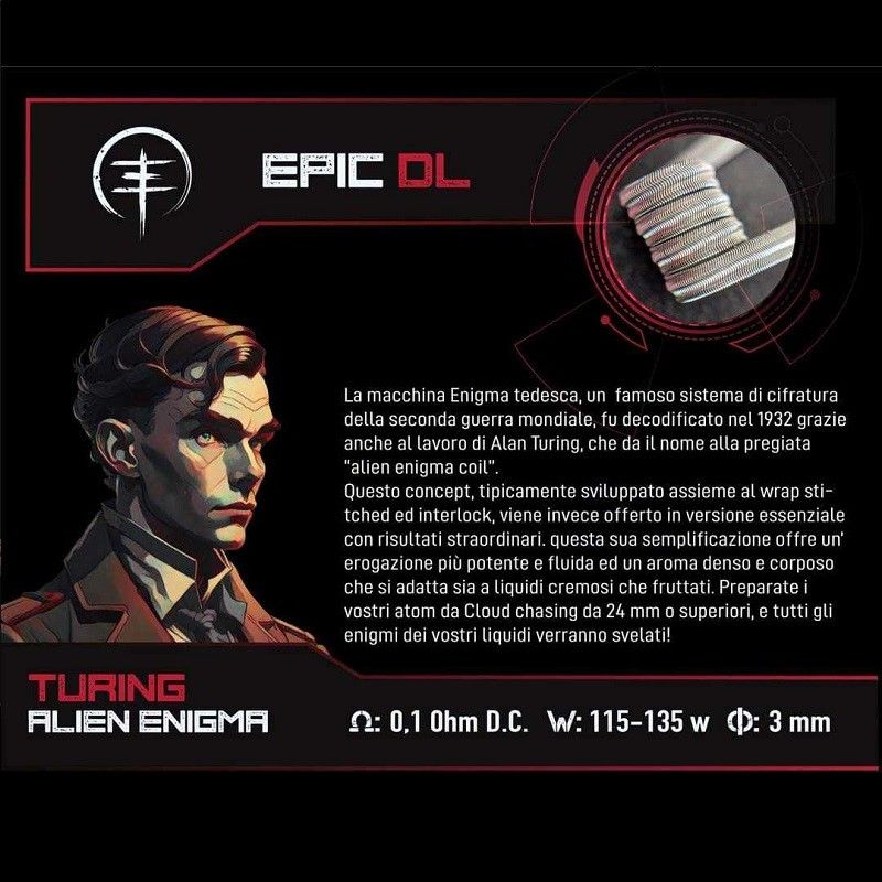 Breakill's Alien Lab - Heroes Limited Edition - TURING ALIEN ENIGMA EPIC DL 0.1ohm ID 3mm 115-135W - 2 PEZZI