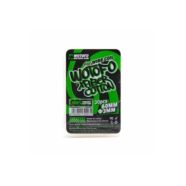 Xfiber Cotton for Wire Coil 3mm (30pcs) - Wotofo