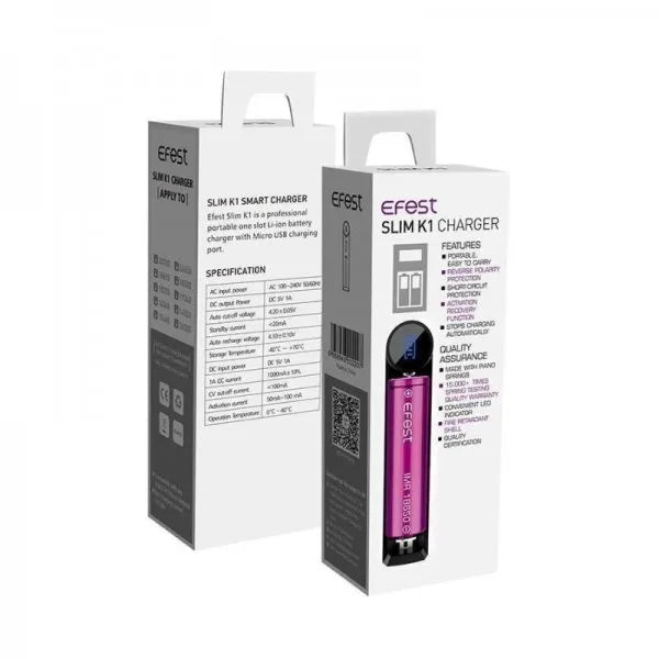 Caricabatterie Slim K1 con cavo USB - Efest