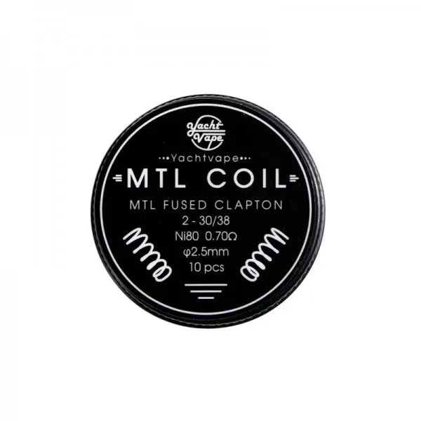 Mtl Fused Clapton 2-30/38 ni80 0.70Ω 2.5mm (10pcs) - Yachtvape
