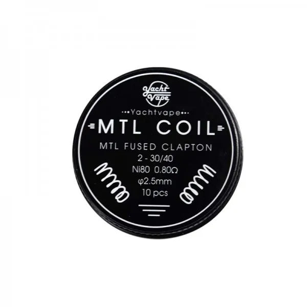 Mtl Coil Mtl Fused Clapton 2-30/40 ni80 0.80Ω 2.5mm (10pcs) - Yachtvape