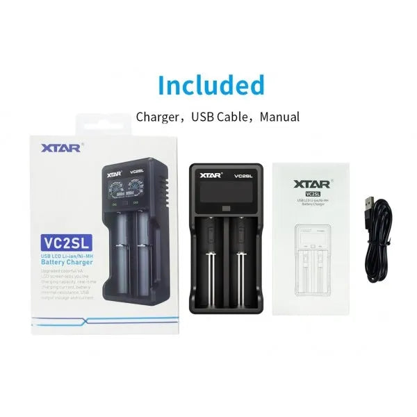 CARICABATTERIE Double Batteries VC2SL - XTAR