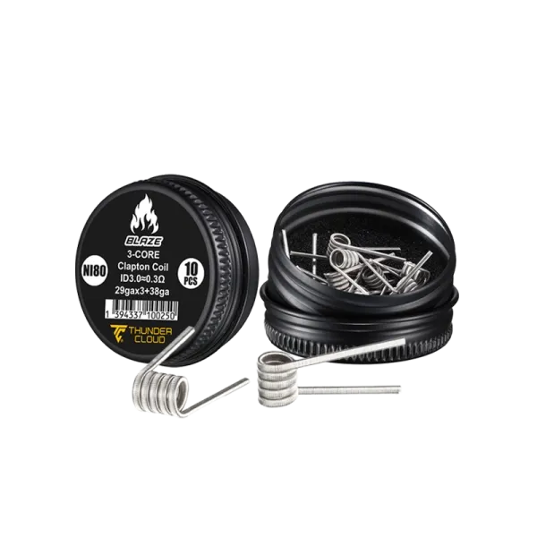 Fused Clapton Coils Ni80 0.30Ω (10pcs) - Thunder Cloud x Mike Vapes