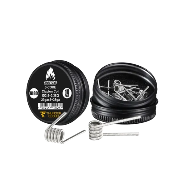Fused Clapton Coils Ni80 0.38Ω (10pcs) - Thunder Cloud x Mike Vapes