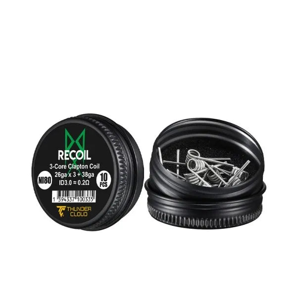 3-Core Clapton Coils Ni80 0.2Ω (10pcs) - Thunder Cloud x Grimm Green