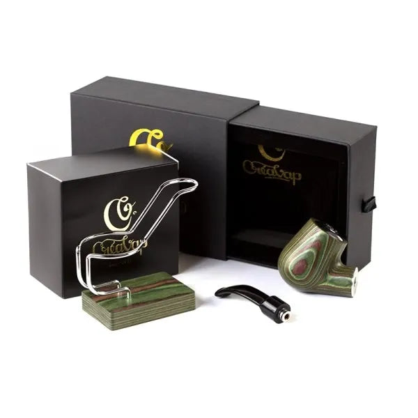 Epipe Bent 18350 Green SaRaiFo Limited Edition - Créavap