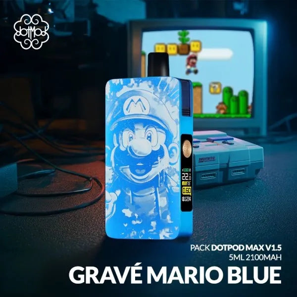 DotPod Max V1.5 5ml 2100mAh Gravé Mario Blue - Dotmod