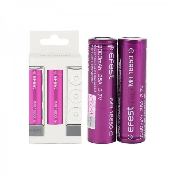 BATTERIA IMR 18650 3000mAh 35A flat top (2pz) - Efest