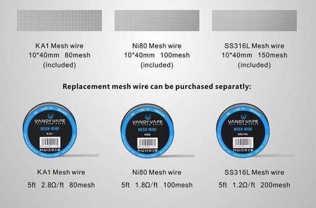 Mesh Wire per Mesh RDA - Vandy Vape